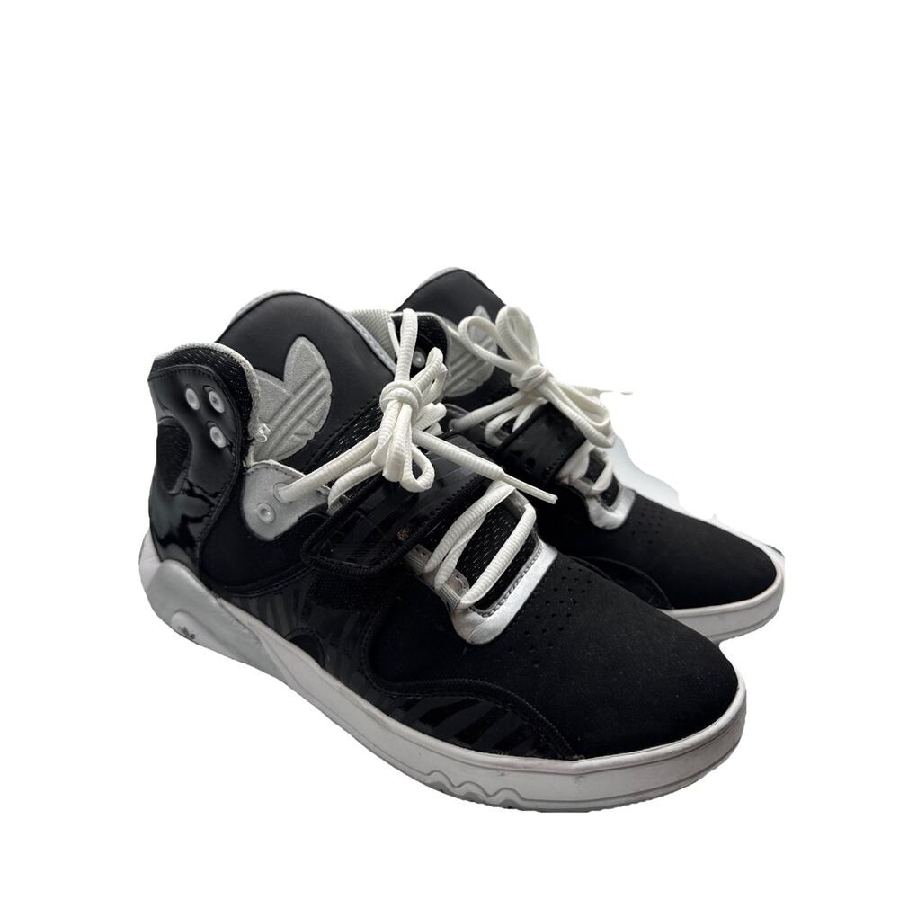 Womens Adidas Round HouseMid W - Q33015 Black Silver White Trainers Size 7 Clean